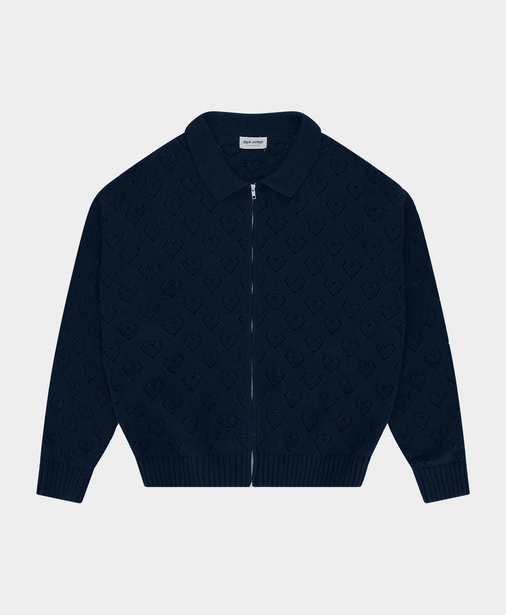ARBOR ANTWERP Heart zip knit blue