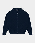 ARBOR ANTWERP Heart zip knit blue