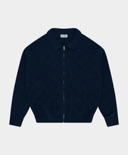 ARBOR ANTWERP Heart zip knit blue