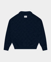 ARBOR ANTWERP Heart zip knit blue
