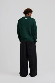 ARBOR ANTWERP Heart zip knit green