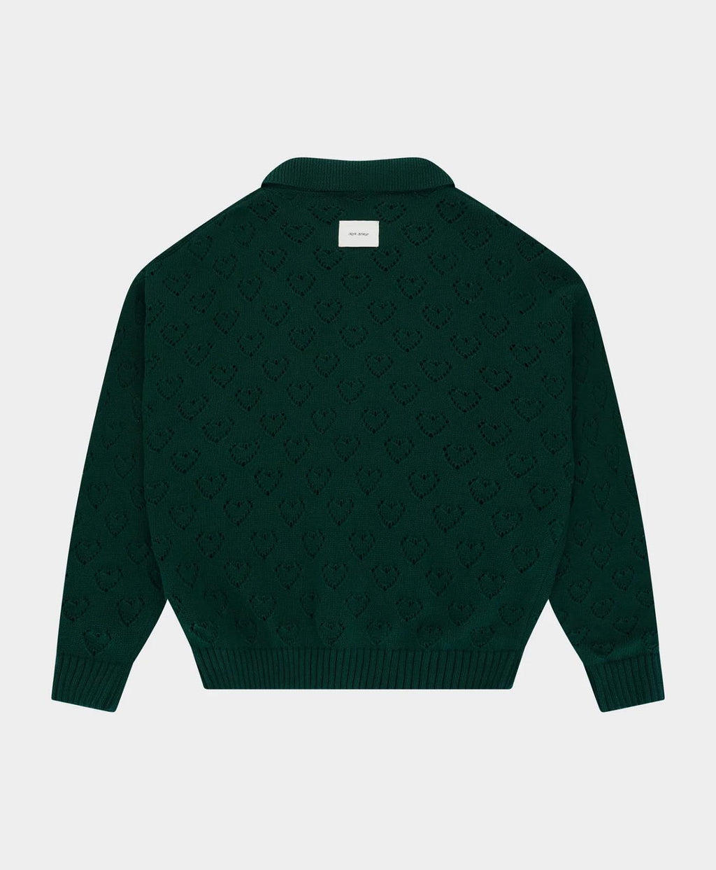 ARBOR ANTWERP Heart zip knit green