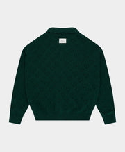 ARBOR ANTWERP Heart zip knit green