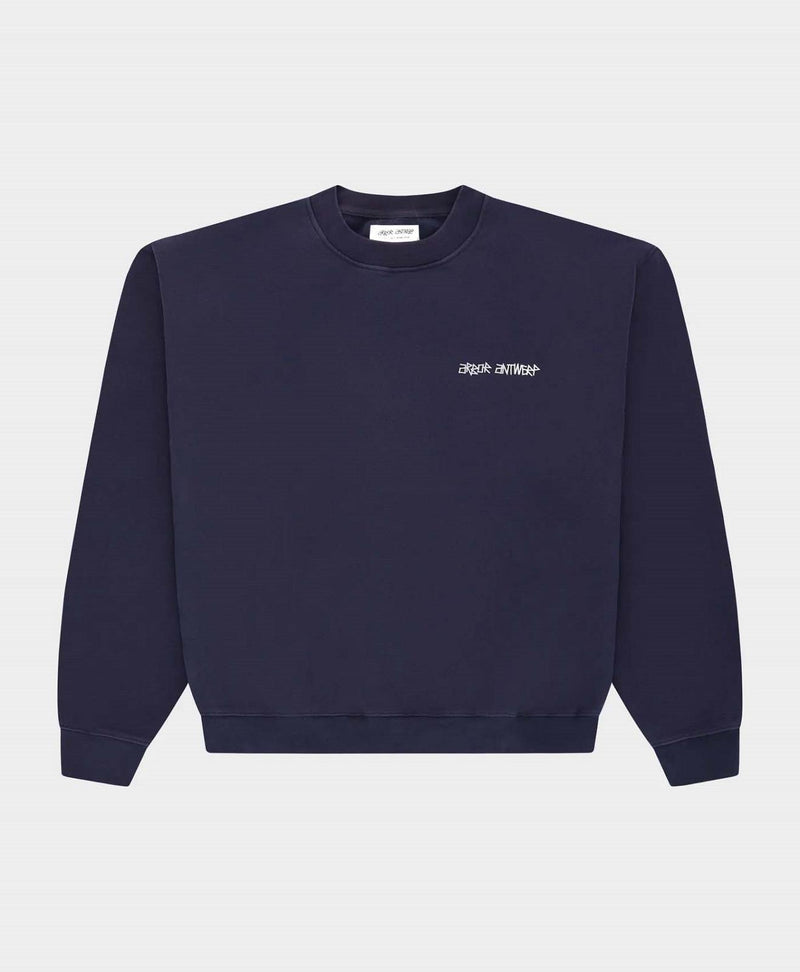 ARBOR ANTWERP Heartwork crewneck blue
