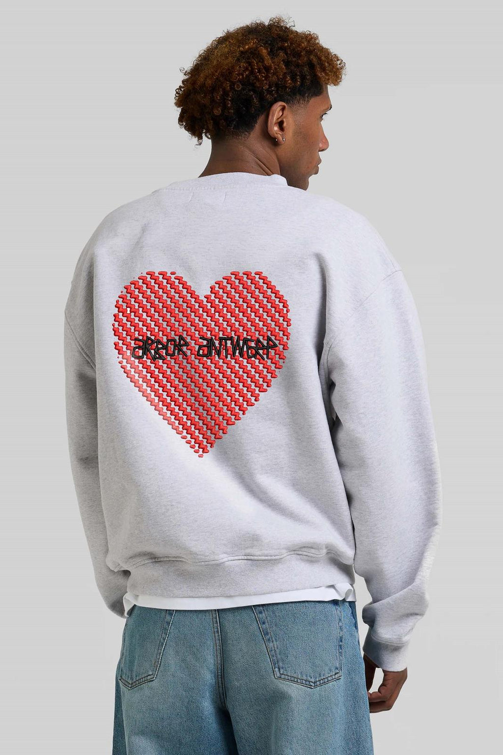 ARBOR ANTWERP Heartwork crewneck melange grey