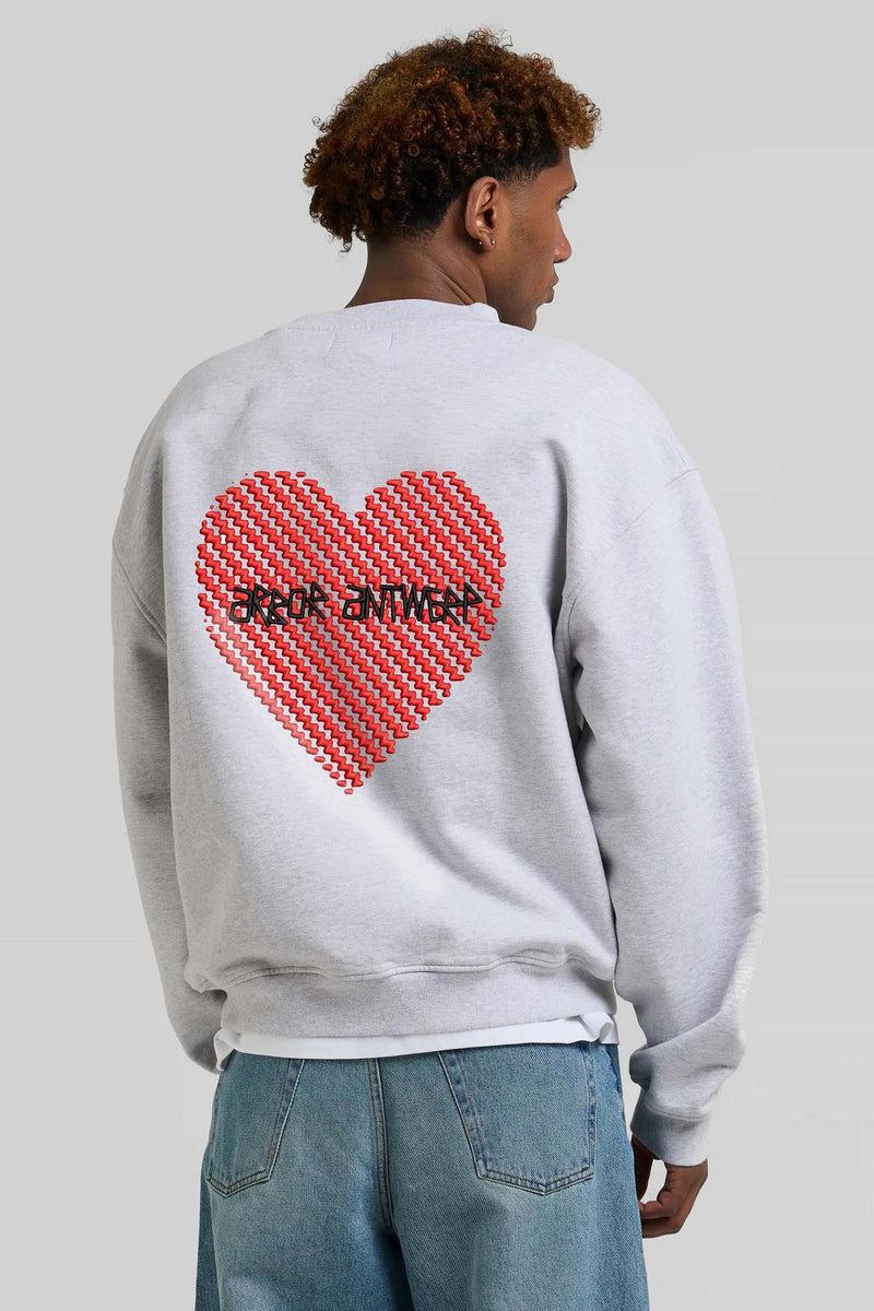ARBOR ANTWERP Heartwork crewneck melange grey