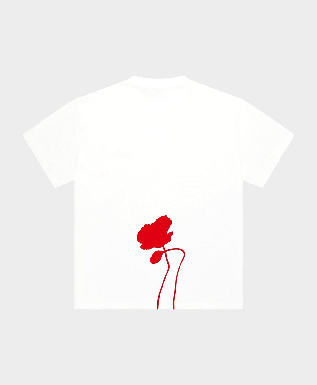 ARBOR ANTWERP Jasmine red t-shirt white