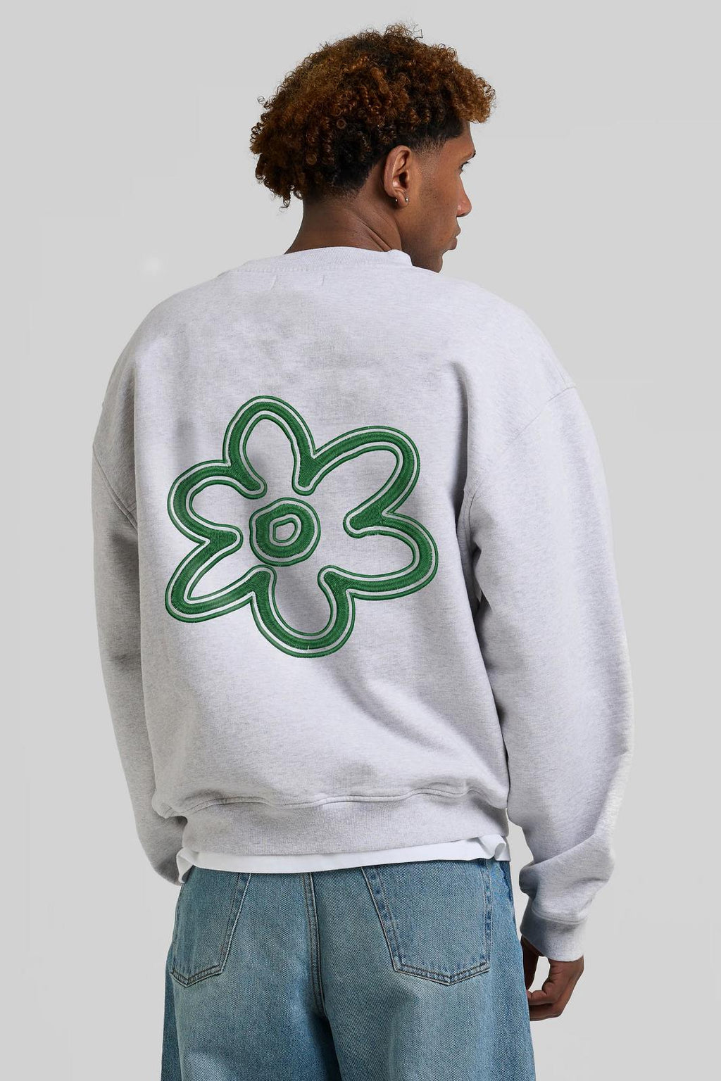 ARBOR ANTWERP Line flower crewneck