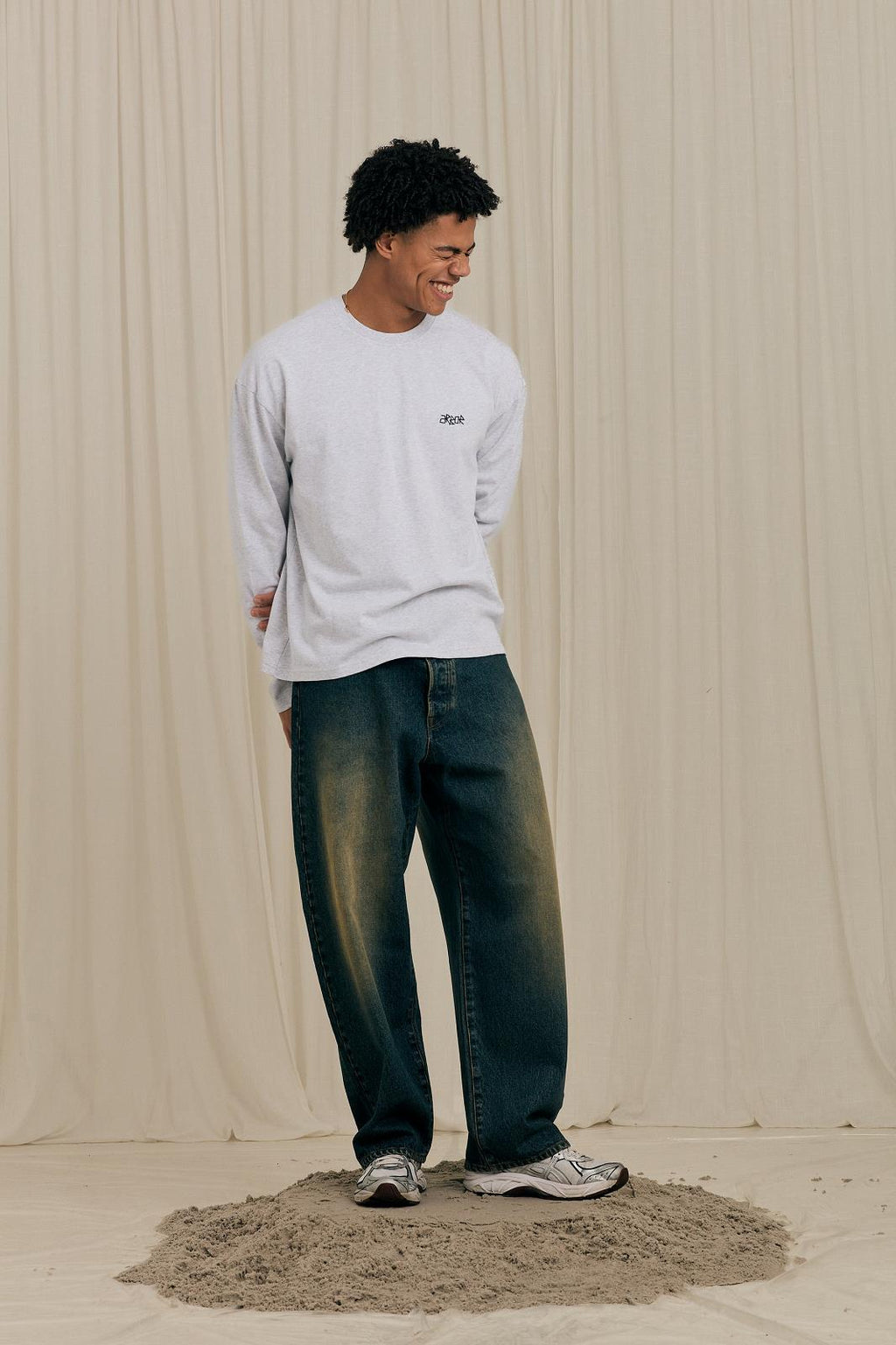 ARBOR ANTWERP Melange grey lotus longsleeve