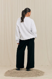 ARBOR ANTWERP Mini flower grey crewneck