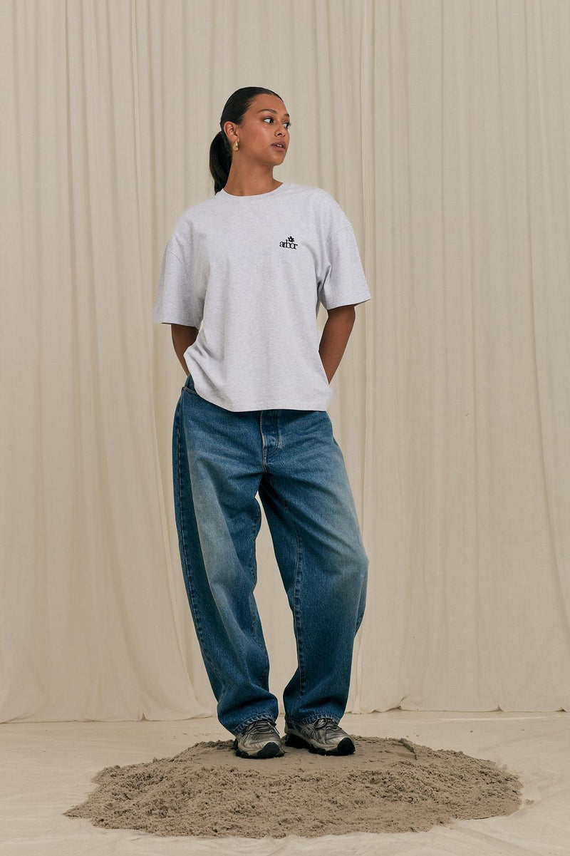 ARBOR ANTWERP Mini flower melange grey t-shirt