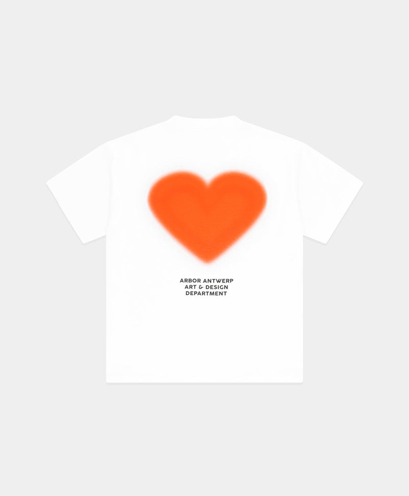 ORANGE FADED HEART T-SHIRT