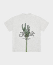 ARBOR ANTWERP Pixel cactus melange grey t-shirt