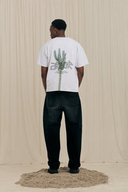 ARBOR ANTWERP Pixel cactus melange grey t-shirt