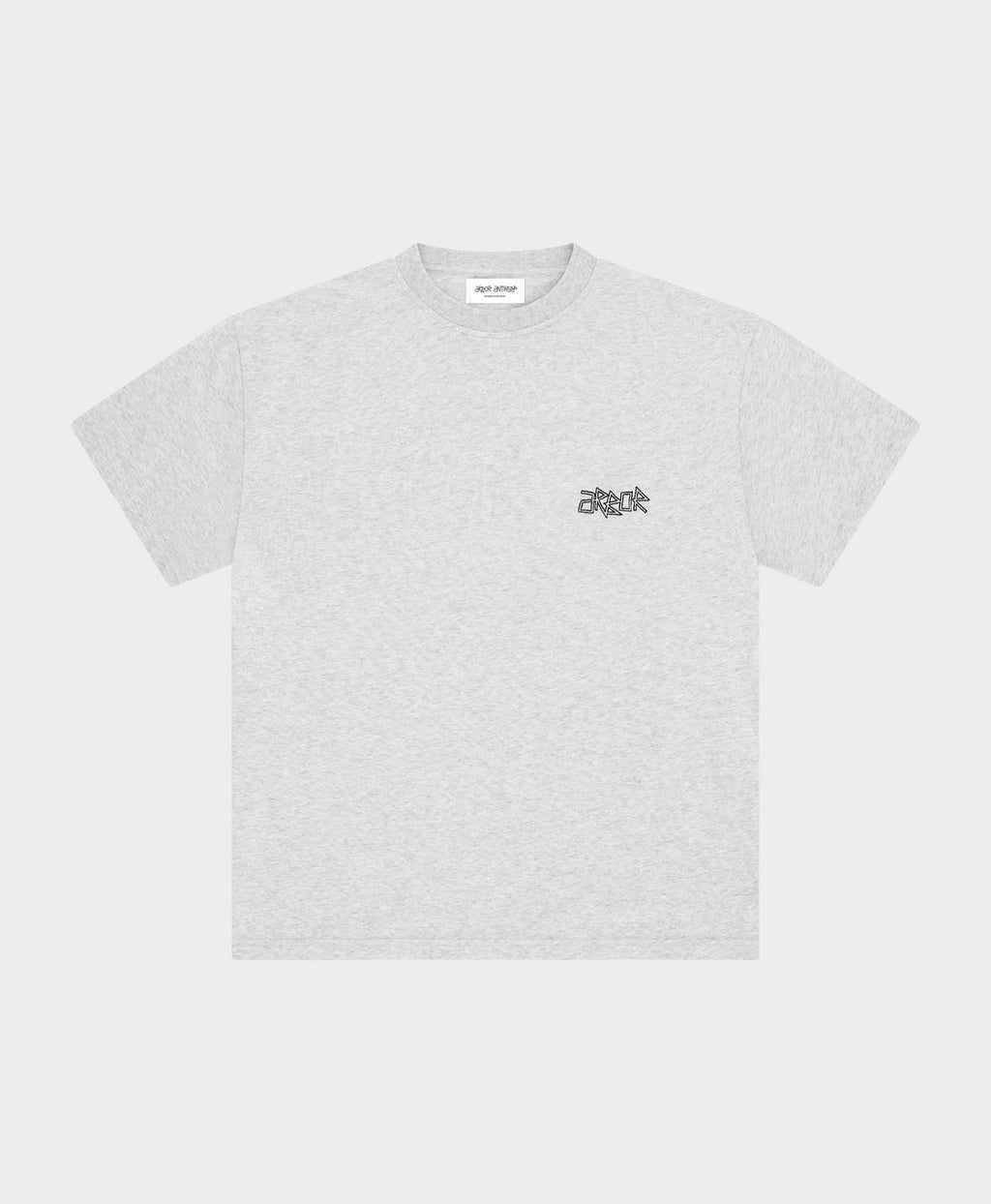 ARBOR ANTWERP Pixel cactus melange grey t-shirt
