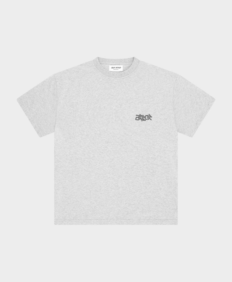 ARBOR ANTWERP Pixel cactus melange grey t-shirt