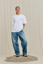 ARBOR ANTWERP Pixel cactus white t-shirt