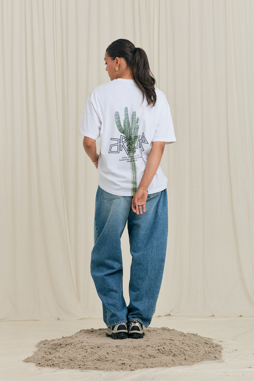 PIXLE CACTUS WHITE T-SHIRT