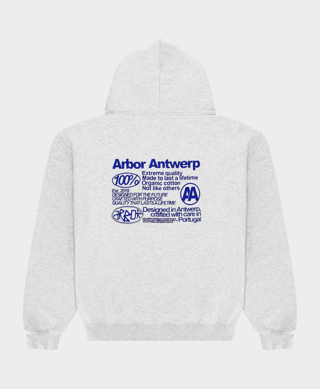 ARBOR ANTWERP Quality grey hoodie