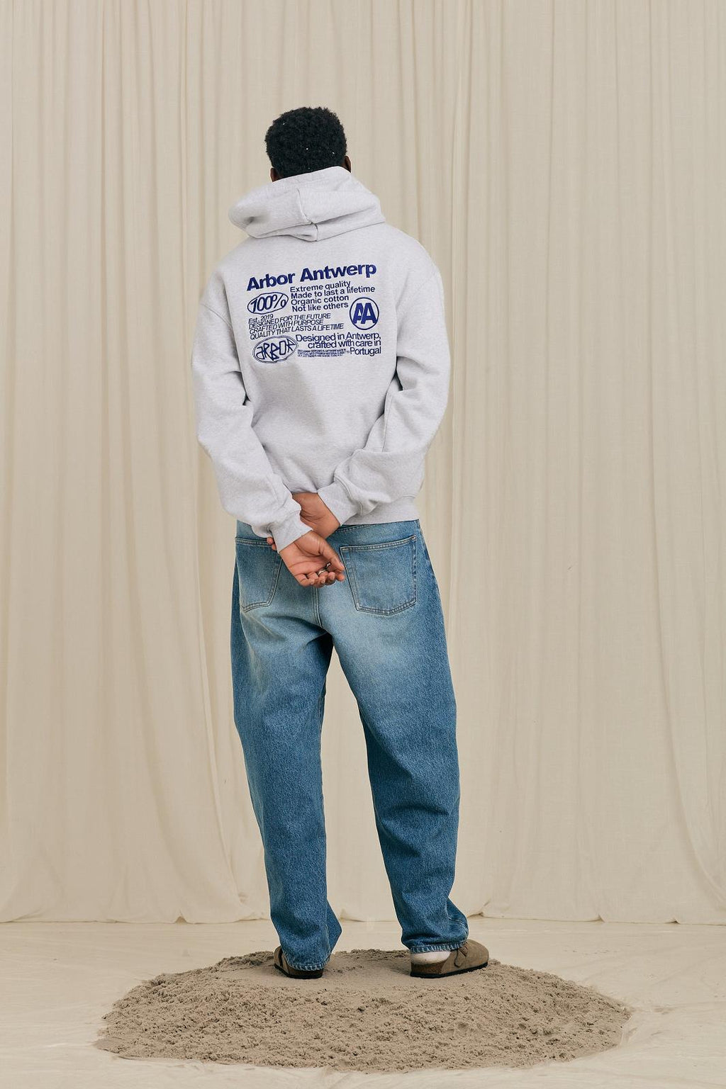 ARBOR ANTWERP Quality grey hoodie