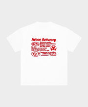 ARBOR ANTWERP Quality red t-shirt white