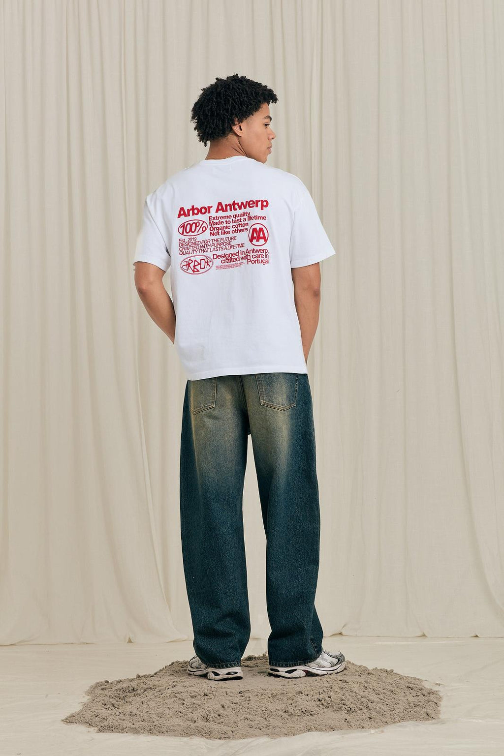 ARBOR ANTWERP Quality red t-shirt white