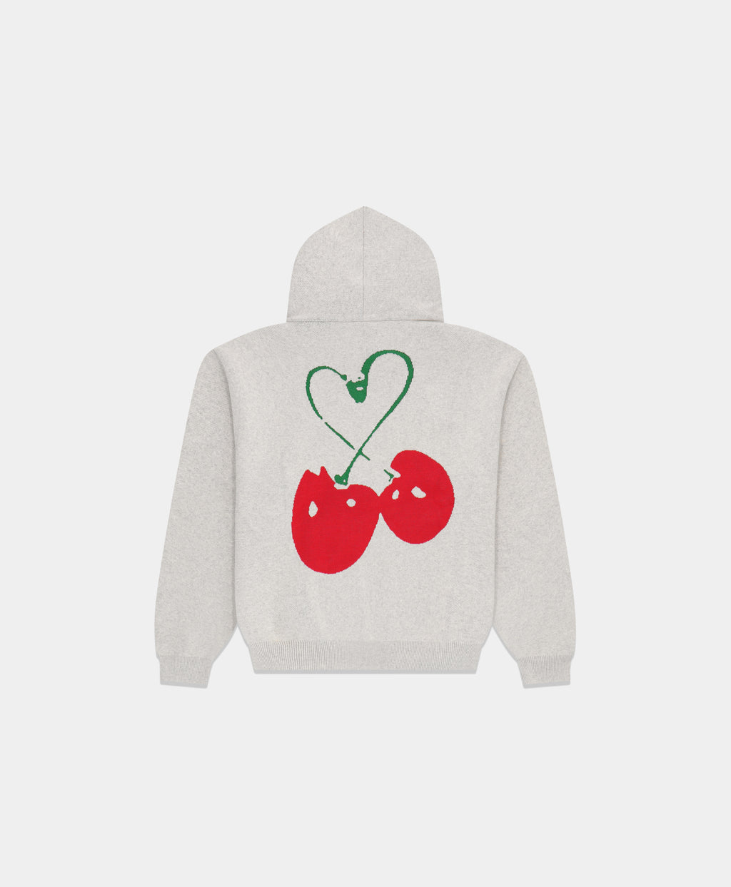 RED CHERRIES KNITTED HOODIE