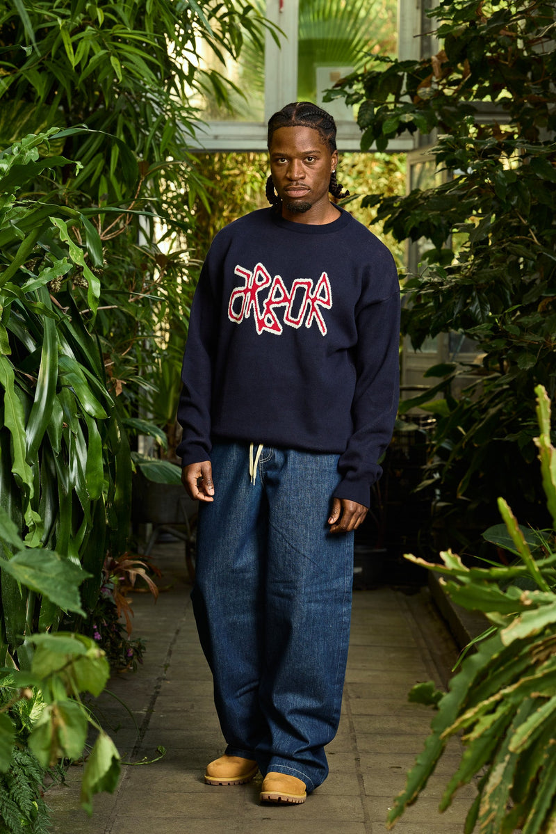 RED LOGO KNIT