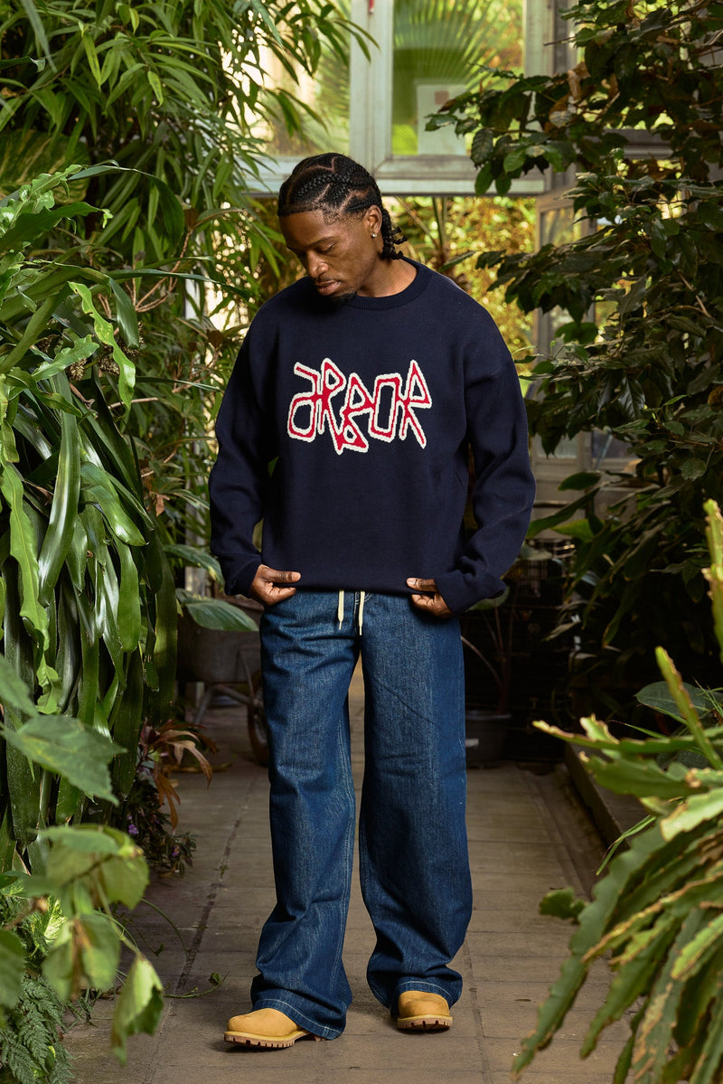 RED LOGO KNIT