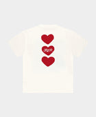 ARBOR ANTWERP Red triple hearts t-shirt