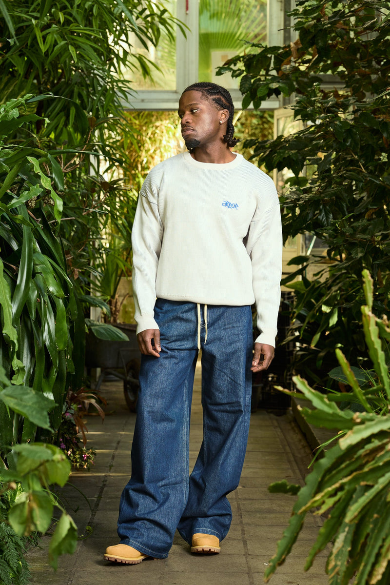 RIBBED FLOWER KNIT