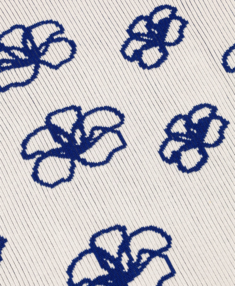 RIBBED FLOWER KNIT