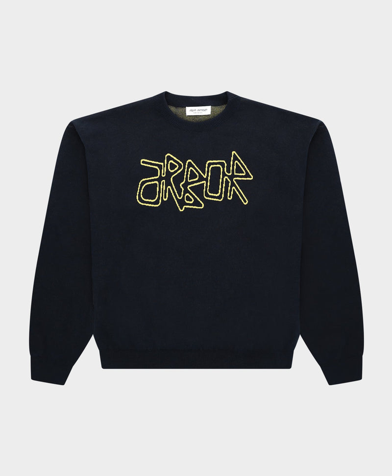 YELLOW LOGO KNIT