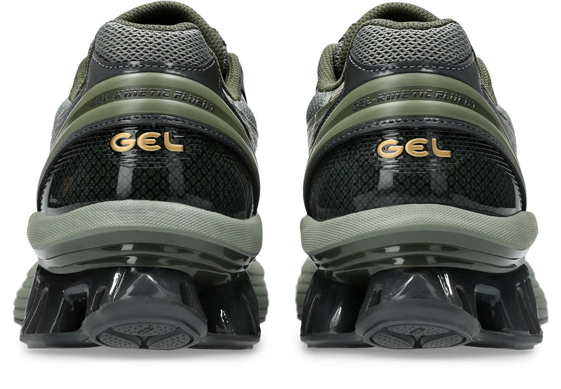 ASICS Gel-Kinetic fluent sneakers lichen green obsidian grey 1203A591-301