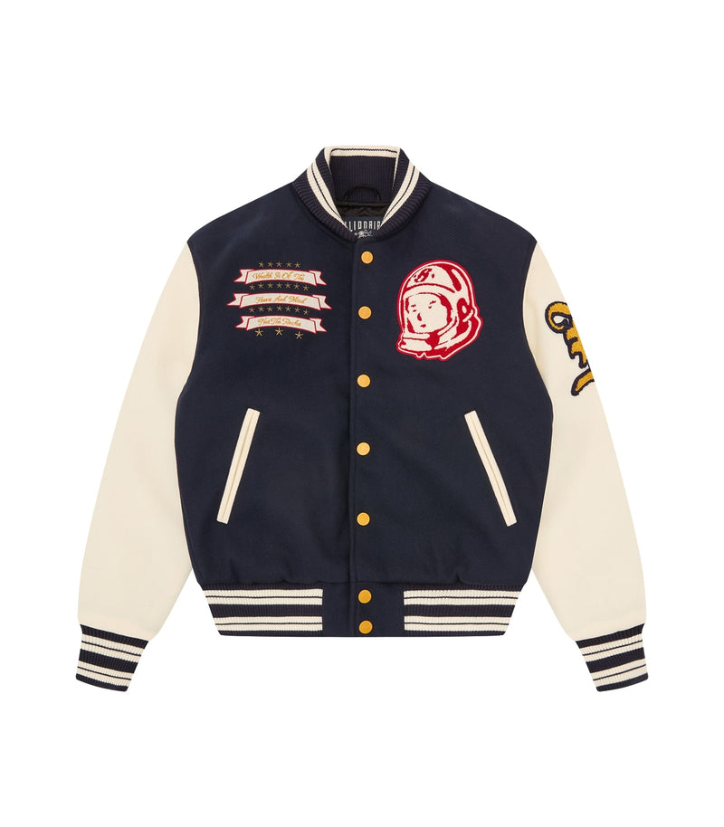 FANFARE SCRIPT LOGO VARSITY JACKET