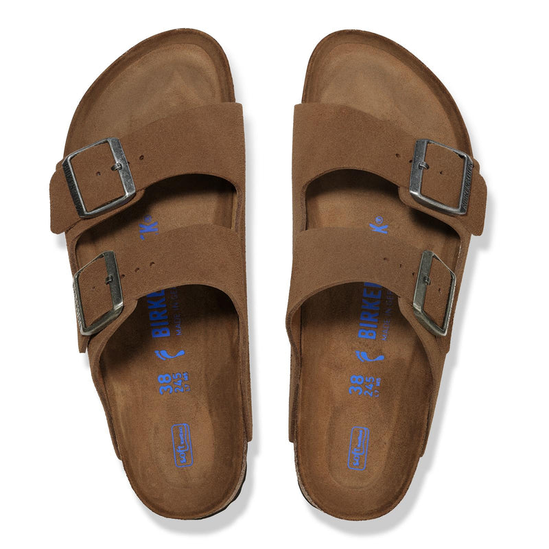 BIRKENSTOCK Arizona soft footbed sandals dark tea brown