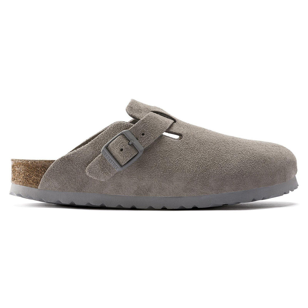 BIRKENSTOCK Boston soft footbed stone coin suede
