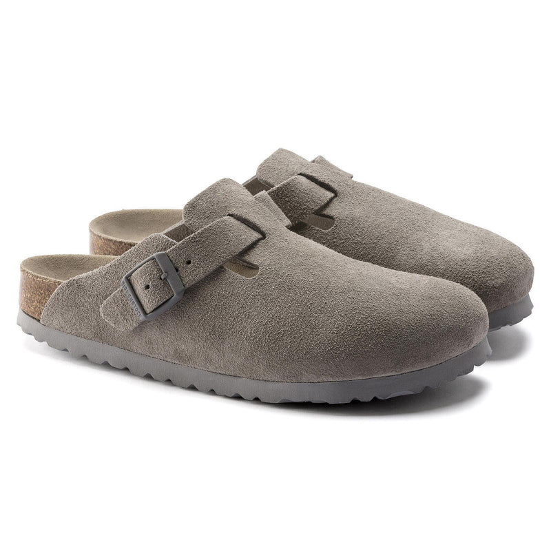 BIRKENSTOCK Boston soft footbed stone coin suede