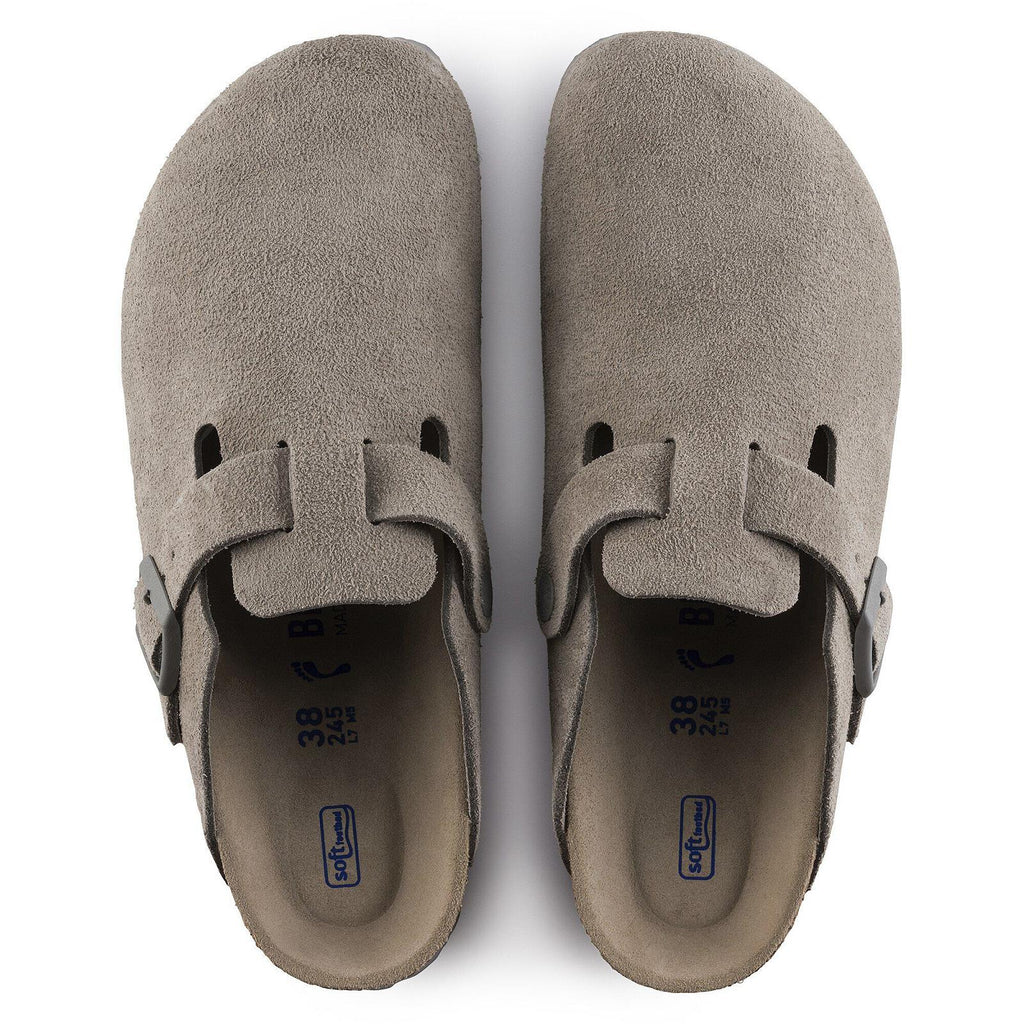 BIRKENSTOCK Boston soft footbed stone coin suede
