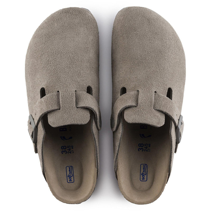 BIRKENSTOCK Boston soft footbed stone coin suede