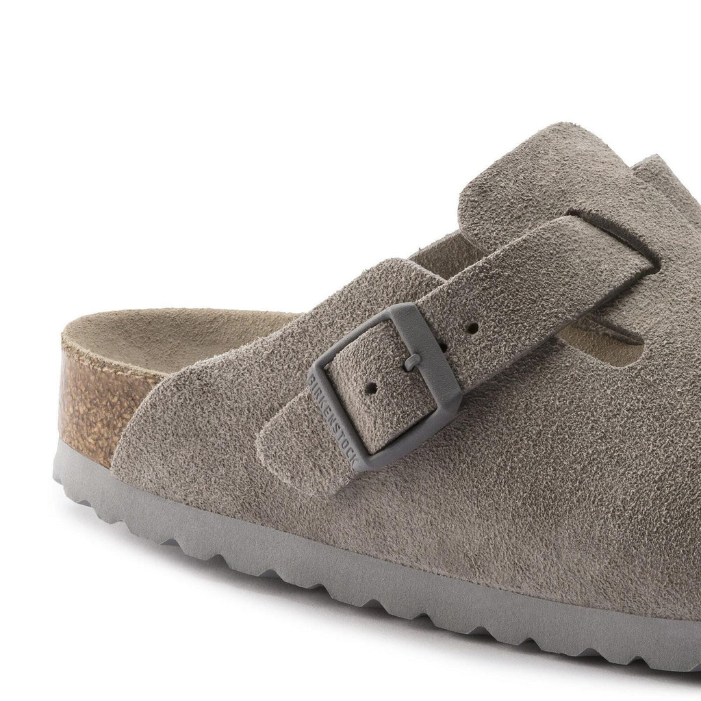 BIRKENSTOCK Boston soft footbed stone coin suede