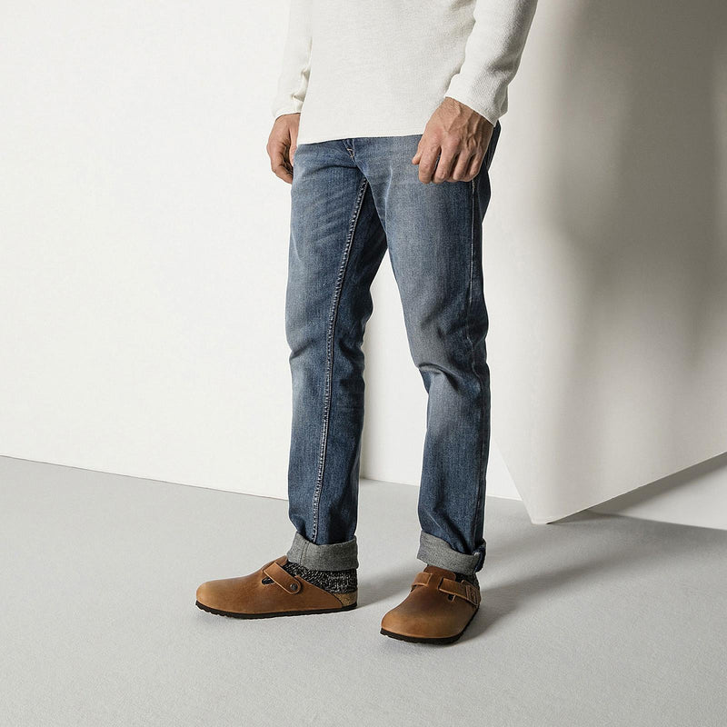 BIRKENSTOCK Cotton slub men's socks black grey