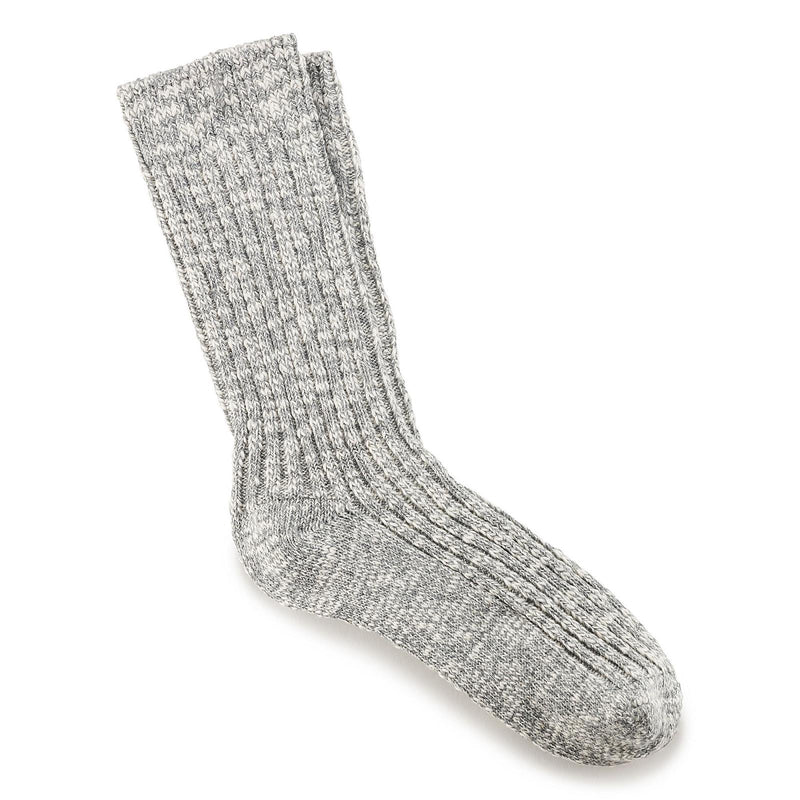BIRKENSTOCK Cotton slub men's socks grey white