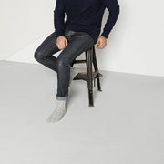 BIRKENSTOCK Cotton slub men's socks grey white