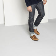 BIRKENSTOCK Cotton slub men's socks grey white