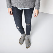 BIRKENSTOCK Cotton slub women's socks black grey