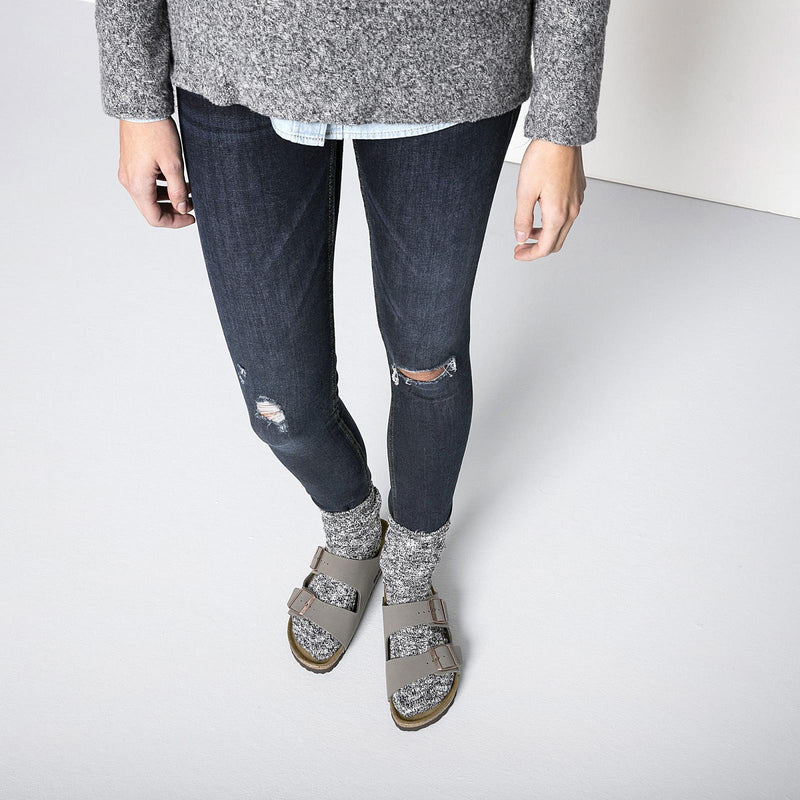 BIRKENSTOCK Cotton slub women's socks black grey