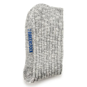 BIRKENSTOCK Cotton slub women's socks grey white