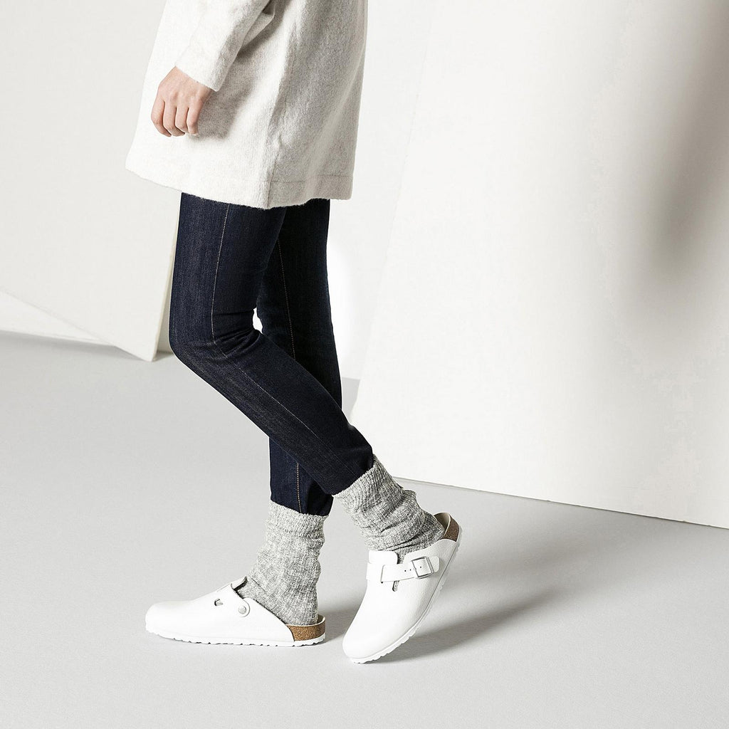 BIRKENSTOCK Cotton slub women's socks grey white