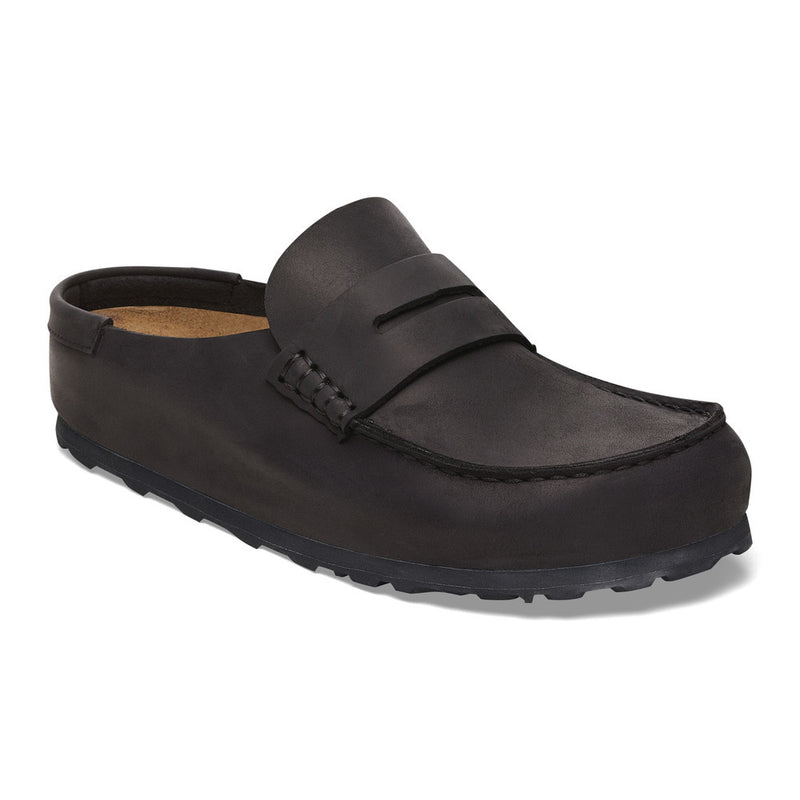 BIRKENSTOCK Naples wrapped loafers black oiled leather